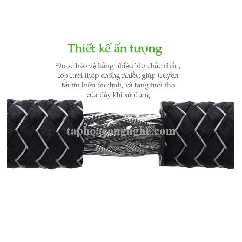 Ugreen 10296 10M màu Đen Cáp tín hiệu HDMI vỏ bọc kim loại hỗ trợ 3D 4K2K HD126 30010296